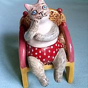 Для дома и интерьера handmade. Livemaster - original item Ceramic cat 