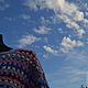 Clothing. Sweatshirts and sweaters. cardigans. Fair masters - handmade. Knitted cardigan. Cardigan knitted `Rowan`.Bomber. Blue, Burgundy.Handmade. Shop masters of Dominica.
