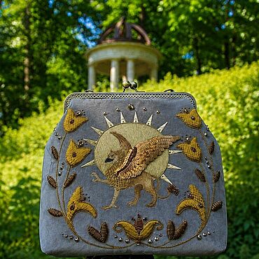 Сумки ручной работы. Ярмарка Мастеров - ручная работа Сумка бархатная  Грифон. Handmade.