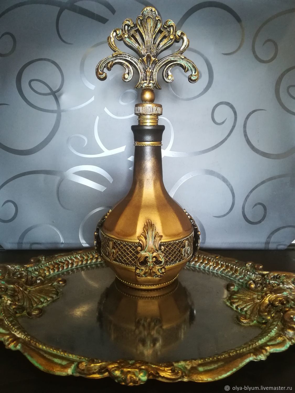 Декоративный штоф на подносе – купить на Ярмарке Мастеров – SZ7L8RU ...