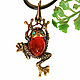 Frog pendant made of amber decoration Toad talisman for good luck, Pendant, Kaliningrad,  Фото №1
