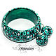 Bracelet, earrings, set emerald geometry. Jewelry Sets. Oksanasan. Online shopping on My Livemaster.  Фото №2
