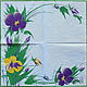 Napkin for decoupage flowers blue background theme, Napkins for decoupage, Moscow,  Фото №1