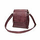 Women's burgundy leather handbag Carmen Mod C86-982. Crossbody bag. Natalia Kalinovskaya. Online shopping on My Livemaster.  Фото №2