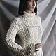 "Морская пена"- женский чистошерстяной свитер косами. Свитеры. IRINA GRUDKINA Handmade Knitwear. Ярмарка Мастеров.  Фото №5
