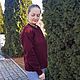  Бордовый свитер женский вязаный простой, удобный, мягкий. Свитеры. Бренд 68 dom. Ярмарка Мастеров.  Фото №4