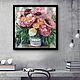 A bouquet of peonies in a vase, a painting in the impasto technique in the bedroom. Pictures. myfoxyart (MyFoxyArt). My Livemaster. Фото №6