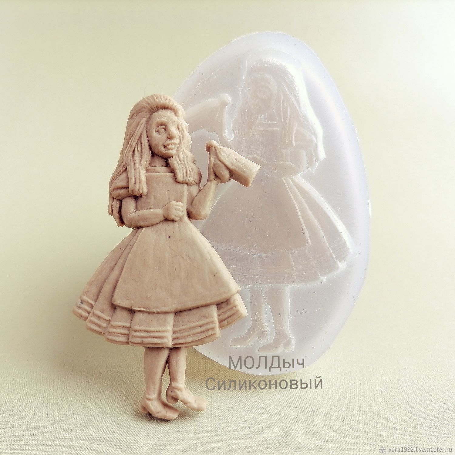 Mold drink me Alice in Wonderland. Silicone form, Decoupage and painting tools, Odintsovo,  Фото №1