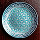 Order Interior plate. Hand painted. The flower of life. volkovahelga. Livemaster. . Gifts for February 14 Фото №3