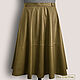 Lesya sun skirt made of genuine leather/suede (any color), Skirts, Podolsk,  Фото №1