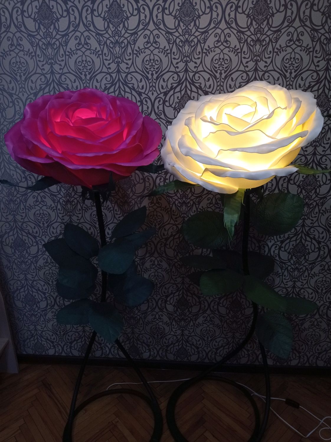 Торшер роза из изолона заказать на Ярмарке Мастеров