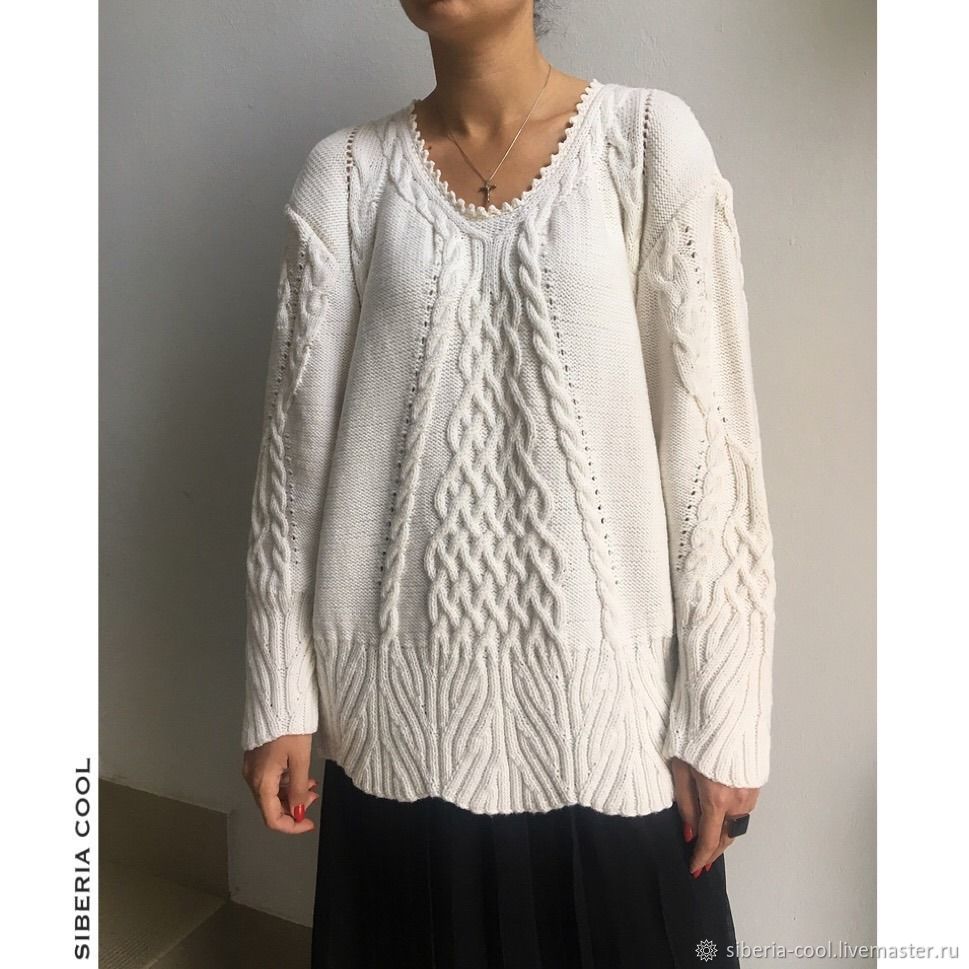 Женский пуловер спицами - вязание пуловеров для женщин схемы и описание