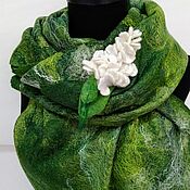 Украшения handmade. Livemaster - original item Brooch-pin: brooch flower Lilac felted wool. Handmade.