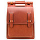 Stylish leather backpack 'Celt' (red). Backpacks. Russian leather Guild. My Livemaster. Фото №6