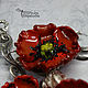 Колье "Наташины маки"  lampwork. Колье. Сергеева Ирина. Ярмарка Мастеров.  Фото №5
