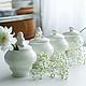 Order Set of marshmallow jars, handmade ceramics. JaneCeramics. Livemaster. . Sugar Bowls Фото №3