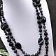 Long large beads natural black agate. Beads2. naturalkavni. My Livemaster. Фото №6