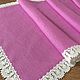 Order Linen track with lace ' Magenta'. Linen fantasy. Livemaster. . Tablecloths Фото №3