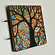Sketchbook wood cover 22x22sm "Coloured dreams-2". Notebooks. EVAG. My Livemaster. Фото №4