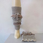 Аксессуары handmade. Livemaster - original item Leg warmers in beige color, a gift to a girl.. Handmade.