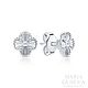 Серьги пусеты клевер mini серебро 925 пробы exclusive collection, Серьги-пусеты, Москва,  Фото №1