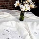 Order Large size milk tablecloth 350/140 linen 8 cubants. flax&lace. Livemaster. . Tablecloths Фото №3