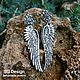Order Earrings silver 'angel' with Wings, clove, wings. Shard Noir - handmade jewelry. Livemaster. . Stud earrings Фото №3