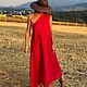 Summer dress made of linen with one shoulder - DR0236LE. Dresses. EUG fashion. Online shopping on My Livemaster.  Фото №2