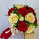 Букет роз с конфетами " Малиновый сад ", Букеты, Пушкино,  Фото №1