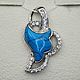 Silver pendant with natural turquoise, Pendants, Moscow,  Фото №1