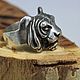 Кольцо мужское Тигр из серебра 925 пробы HH0095. Кольца. Sunny Silver. Ярмарка Мастеров.  Фото №5