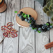 Украшения handmade. Livemaster - original item Bracelet made of polymer clay with blueberries. Handmade.