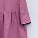 Платье бохо длинное из лососевого льна. Платья. LINEN & SILVER ( ЛЕН и СЕРЕБРО ). Ярмарка Мастеров.  Фото №4