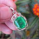 emerald necklace emerald pendant emerald jewelry. Pendants. theamulet. My Livemaster. Фото №4