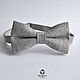 Tie rancher / textured bow tie grey linen, Ties, Moscow,  Фото №1
