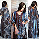 Order Boho cotton dress in Chocolate blue and Garnet-chocolate. PolMary. Livemaster. . Dresses Фото №3