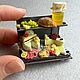 Миниатюрная полочка с сырами. Мебель для кукол. Екатерина (miniaturehouse). Ярмарка Мастеров.  Фото №4