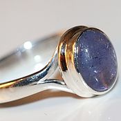 Кольцо султанит диаспор серебро 925 родий