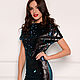 Order Dress with sequins turquoise black, blue shiny dress. mozaika-rus. Livemaster. . Dresses Фото №3