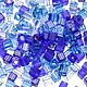 10g Beads Miyuki 3mm cube mix 02 shades of blue Japanese beads Miyuki, Beads, Chelyabinsk,  Фото №1