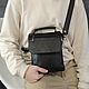 Order Men's bag: Men's leather Bag black Larry Mod. C41k-712. Natalia Kalinovskaya. Livemaster. . Men\'s bag Фото №3