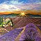  Oil painting Lavender Happiness. Sunset in Provence. Pictures. sharaeva-elena. Online shopping on My Livemaster.  Фото №2
