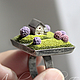 Ring 'Lilac garden' - Miniature polymer clay, Rings, St. Petersburg,  Фото №1