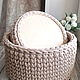 Order Knitted baskets, a set of baskets for the interior. Lace Shawl by Olga. Livemaster. . Basket Фото №3