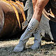 STELLA-Moccasins-Handmade-Ivory boots, High Boots, Rimini,  Фото №1