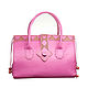 Women's pink buffalo leather bag with embossed - Italy. Valise. Febe-handmade. My Livemaster. Фото №5
