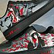 Кроссовки черные Nike Air Force унисекс, кастом, ручная роспись, аниме. Кроссовки. Olgavolgoart. Роспись одежды и обуви. Кастом. Ярмарка Мастеров.  Фото №11