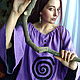 Purple Linen Dress «Lavender» Hand-made Native Midi Dress. Dresses. mongolia. My Livemaster. Фото №4