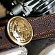 Leather belt with brass buckle ' One'. Straps. Leather product G.M.G.. My Livemaster. Фото №6
