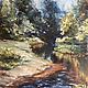 Oil painting landscape River in the close proximity of Impressionism. Pictures. Ирина Димчева. Online shopping on My Livemaster.  Фото №2